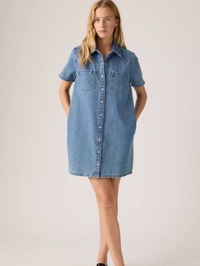 Louisa Short Sleeve Denim Dress